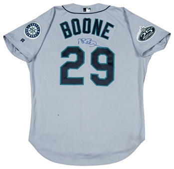 2002 Bret Boone Game Used and Signed Seattle Mariners Road Jersey (Boone LOA)